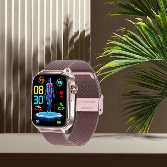 Smartwatch Xiaomi Huawei Cinto de Malha Rosa