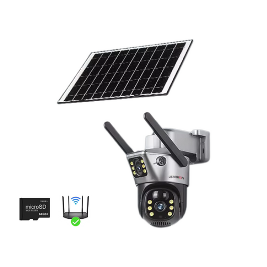 LS VISION-Câmera solar wifi com cartao 64G
